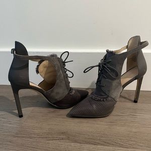Nine West Statement Gray Bootie Heel